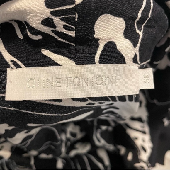 Anne Fontaine Floral button down sleeveless blouse shirt coastal resort travel - Picture 5 of 6